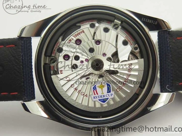 0426 EasyCare Aqua Terra Master Ryder Cup Edition VSF 1:1 Best Edition White Textured Dial on Blue Nylon Strap A8500 Super Clone 8016